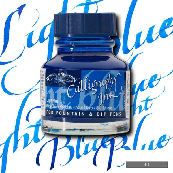 Winsor en Newton - kalligrafie -inkt - 30 ml - lichtblauw