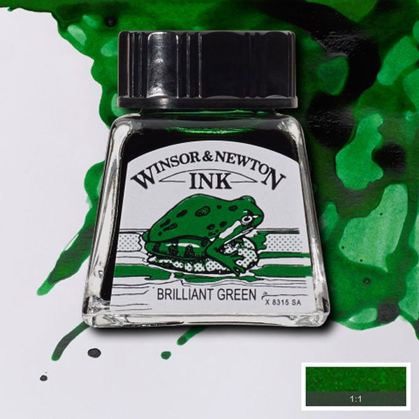 Winsor und Newton - Zeichnungstinte - 14ml - Brillantes Grün