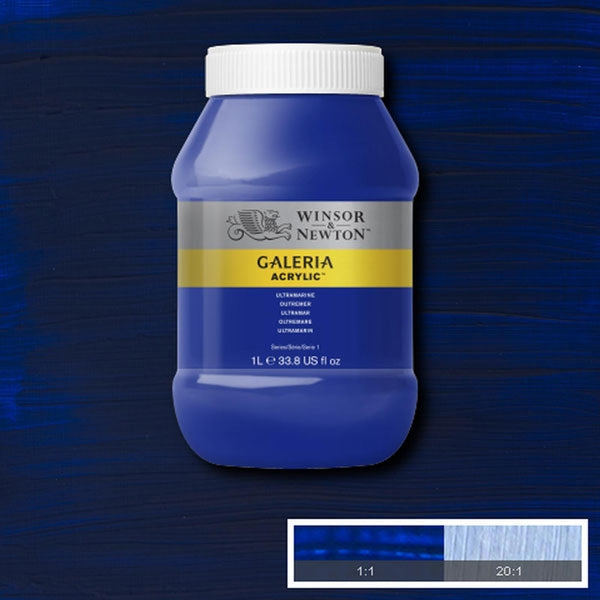 Winsor e Newton - Colore acrilico Galeria - 1 litro - Ultramarine
