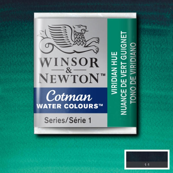 Winsor and Newton - Cotman Watercolour Half Pan - Viridian