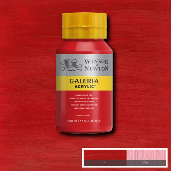 Winsor e Newton - Colore acrilico Galeria - 500 ml - Rosso cadmio