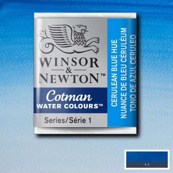 Winsor et Newton - Cotman Watercolor Half Pan - Cerulean Blue