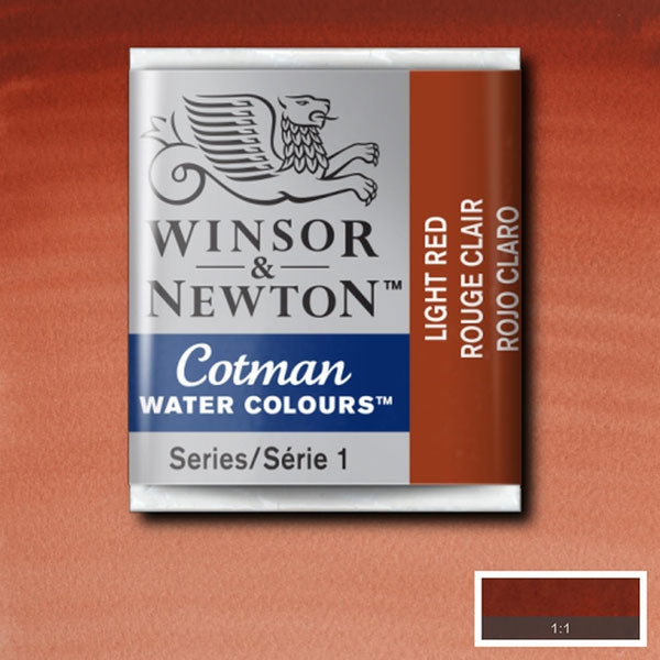 Winsor and Newton - Cotman Watercolour Half Pan - Light Red
