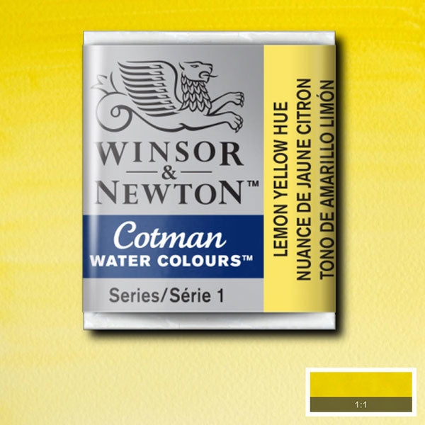 Winsor and Newton - Cotman Watercolour Half Pan - Lemon Yellow