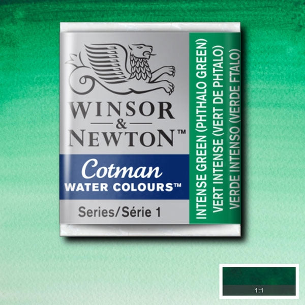 Winsor en Newton - Cotman Watercolor Half Pan - Intens Green