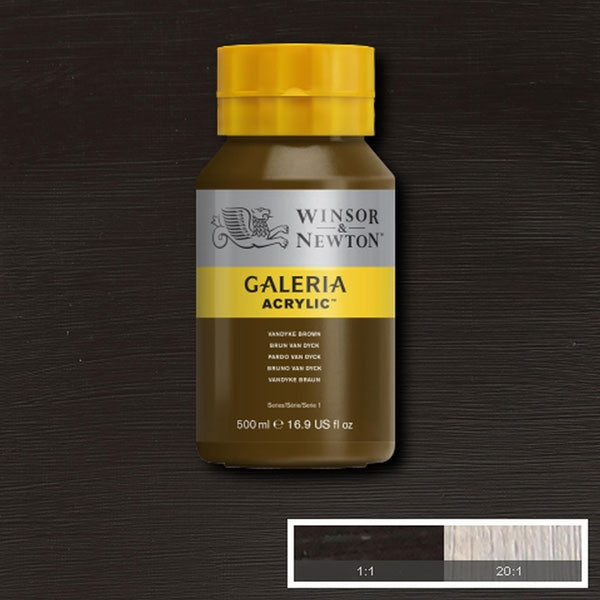 Winsor e Newton - Colore acrilico Galeria - 500 ml - Vandyke Brown