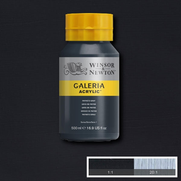 Winsor and Newton - Galeria Acrylic Colour - 500ml - Paynes Grey