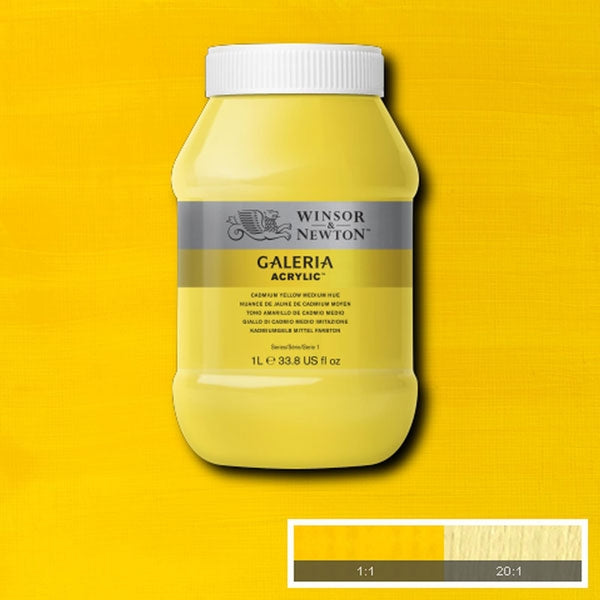 Winsor et Newton - Couleur acrylique de Galeria - 1 litre - Médium jaune cadmium