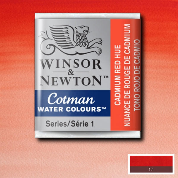 Winsor e Newton - Cotman WaterColor Half Pan - Cadmium Red