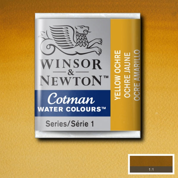 Winsor et Newton - Cotman Watercolor Half Pan - Ochère jaune