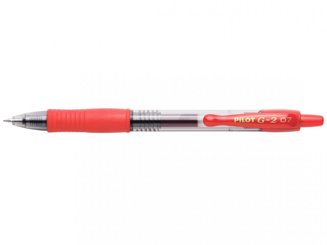 Pilot - G2 - Gel pen Ink - Retractable Rollerball - Red - Medium Tip