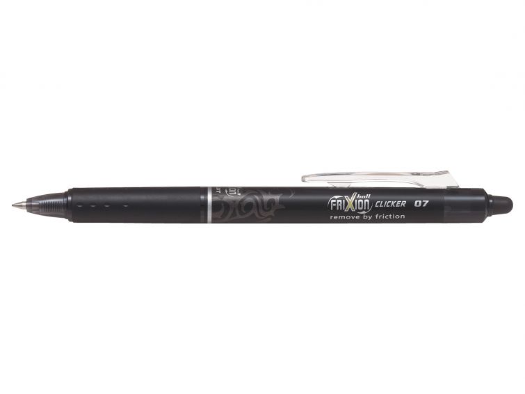 Pilot - FriXion Ball Clicker 0.7 - Erasable Gel Ink Rollerball pen - Black - Medium Tip