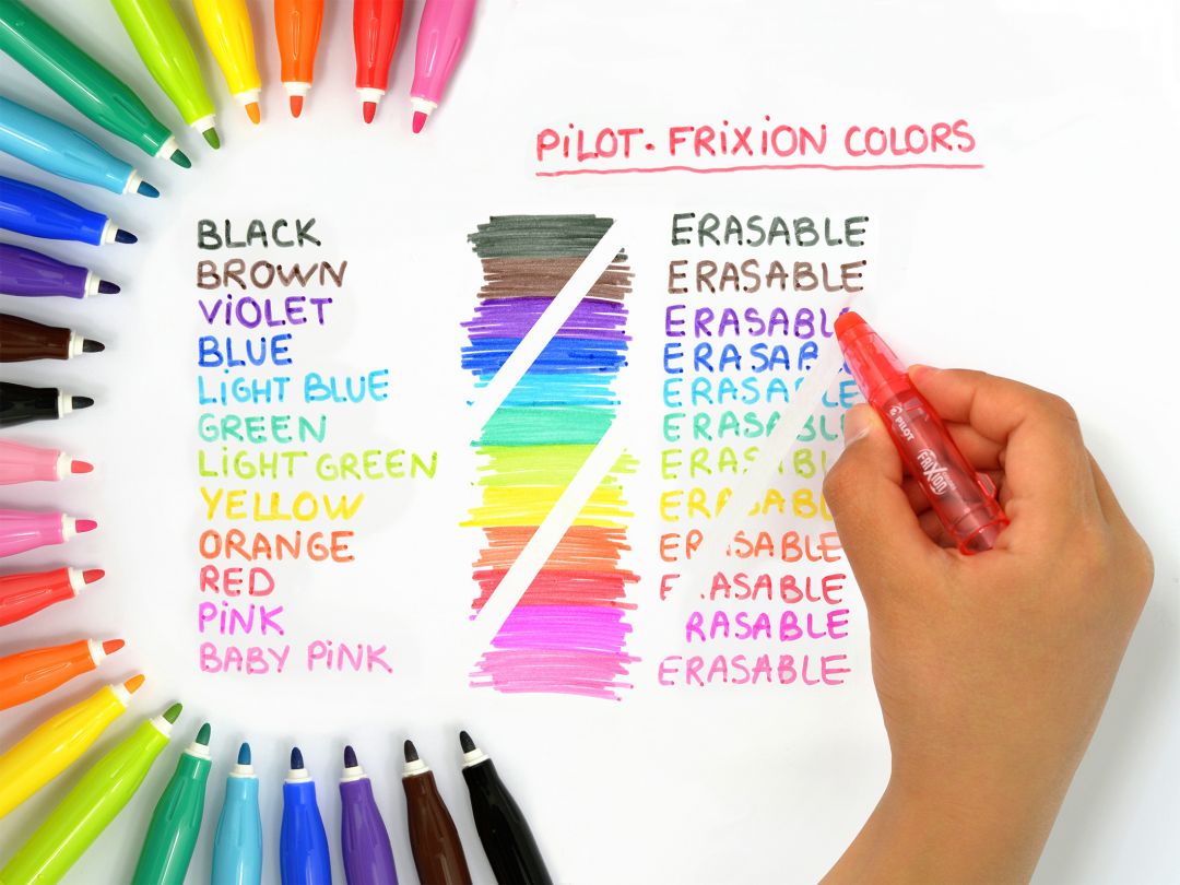 Piloot - Frixion - Wisbare kleurplaten voorgeslepen markeerstoffen - Medium Tip 12 Pack