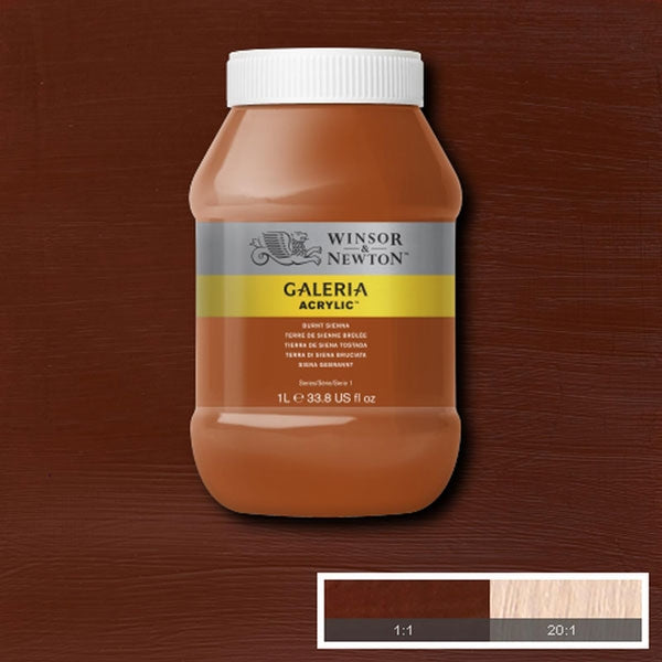 Winsor et Newton - Couleur acrylique de Galeria - 1 litre - Burnt Sienna