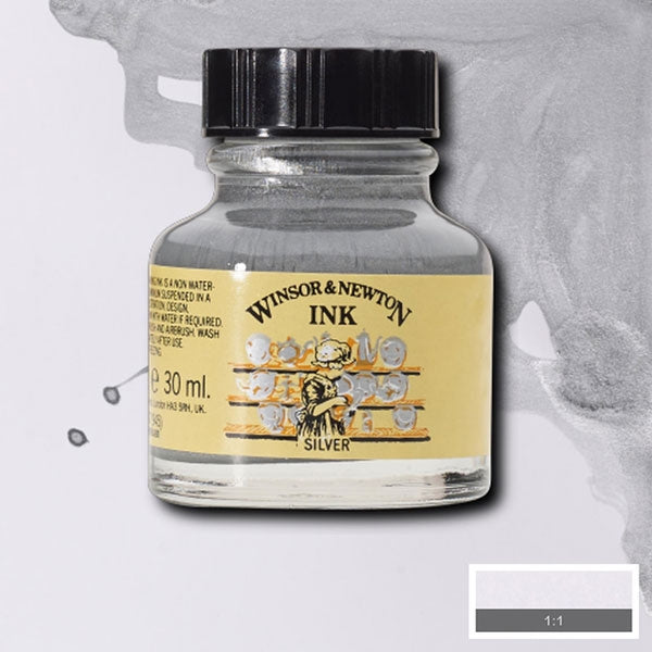 Winsor and Newton - Drawing Ink - 30ml - Silver