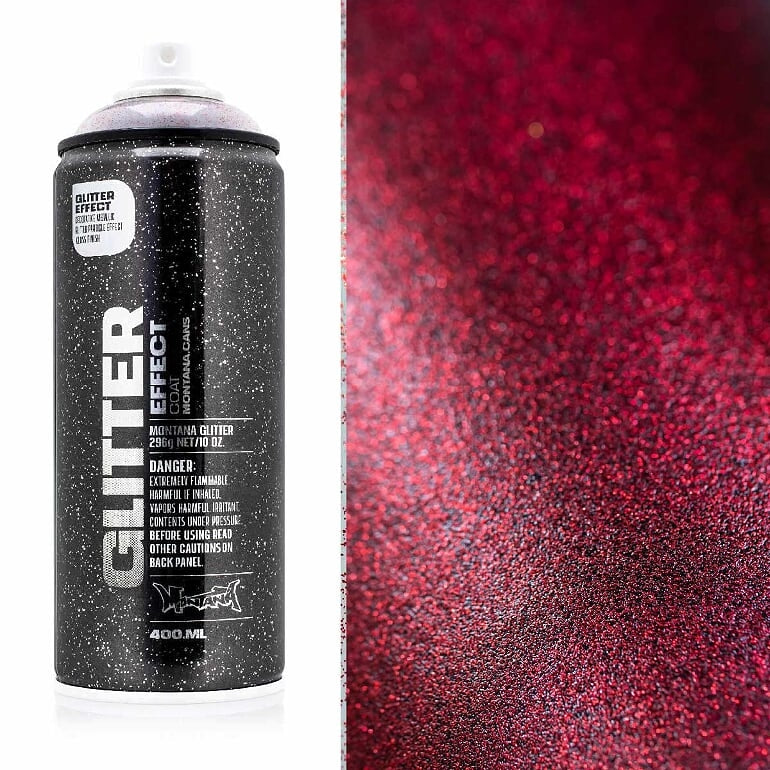 Montana - Glitter Effect - Kerstmis rood - 400 ml