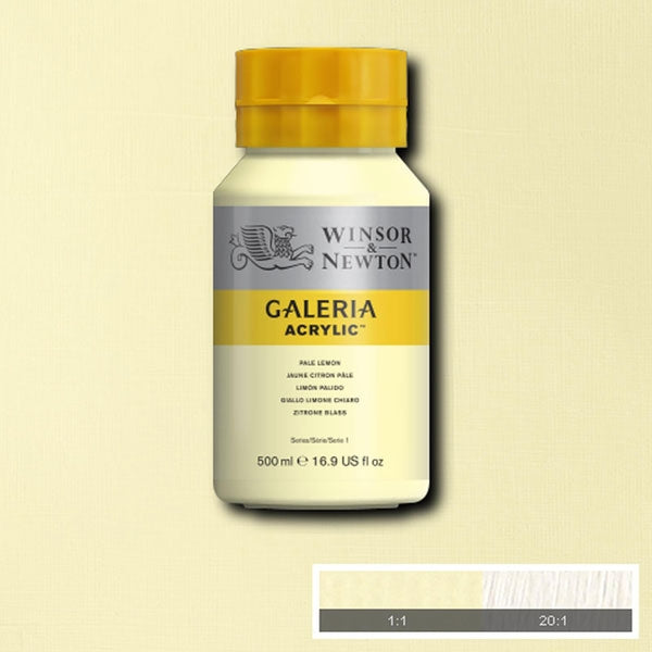 Winsor and Newton - Galeria Acrylic Colour - 500ml - Pale Lemon