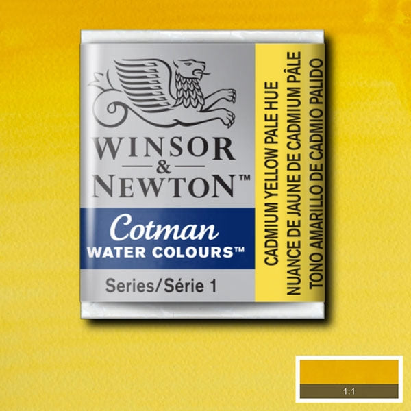 Winsor et Newton - Cotman Watercolor demi-poêle - Cadmium jaune pâle