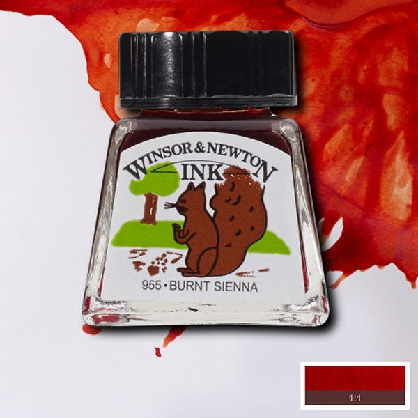 Winsor and Newton - Drawing Ink - 14ml - Burnt Sienna