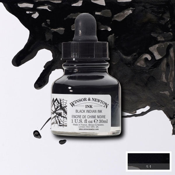 Winsor and Newton - Drawing Ink - 30ml - Black Indian