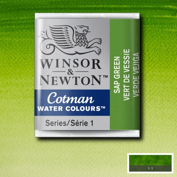 Winsor et Newton - Cotman Watercolor Half Pan - Sap Green
