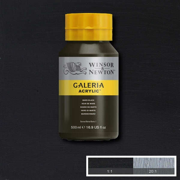 Winsor e Newton - Colore acrilico Galeria - 500 ml - Marte Black