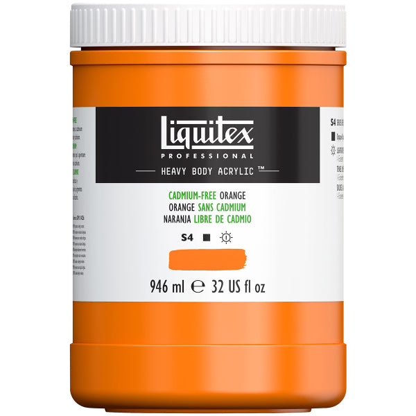 Liquitex Heavy Body Acrylic - 946ml Cadmium Free Orange S4