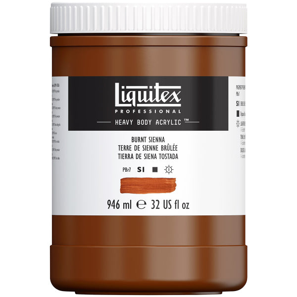 Liquitex Heavy Body Acrylic - 946ml Burnt Sienna S1