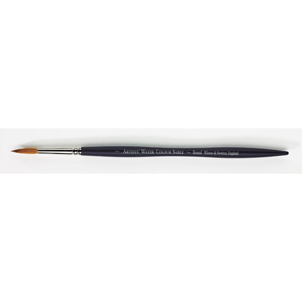 Winsor and Newton - Artists' Watercolour Sable Round Short Handle Brush - No. 7