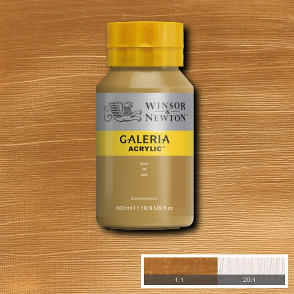 Winsor e Newton - Colore acrilico Galeria - 500 ml - Gold Metallic