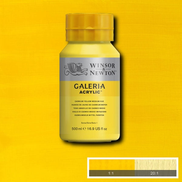 Winsor and Newton - Galeria Acrylic Colour - 500ml - Cadmium Yellow Middle