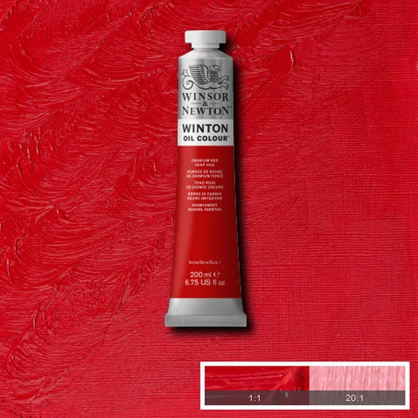 Winsor et Newton - Couleur d'huile Winton - 200 ml - Cadmium Red Deep (6)