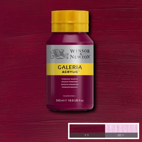 Winsor e Newton - Colore acrilico Galeria - 500 ml - Pemanent Magenta