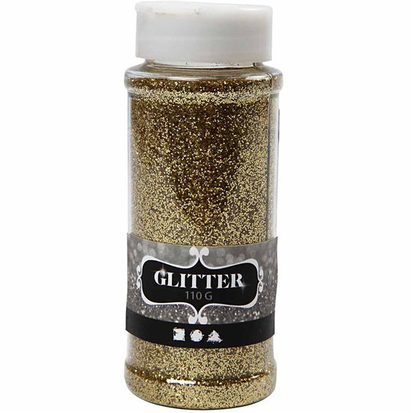 Create Craft - Glitter 110g Gold  -Tub with shaker top.