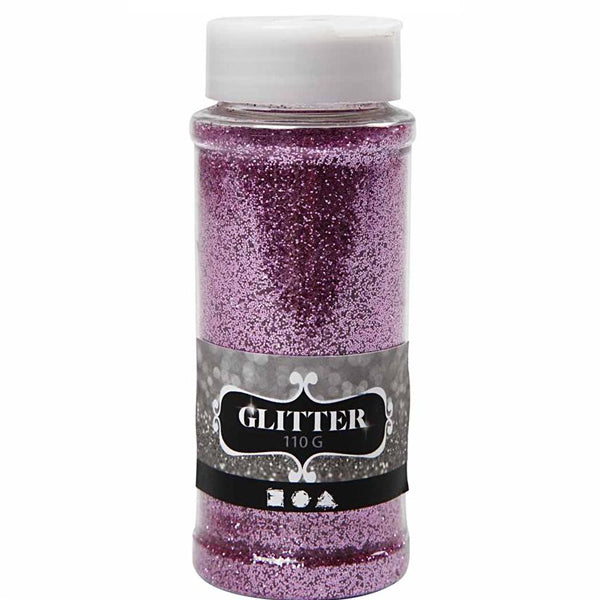 Create Craft - Glitter 110g Pink  -Tub with shaker top.
