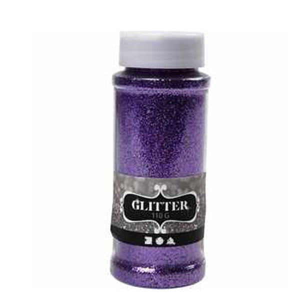 Create Craft - Glitter 110g Purple  -Tub with shaker top.