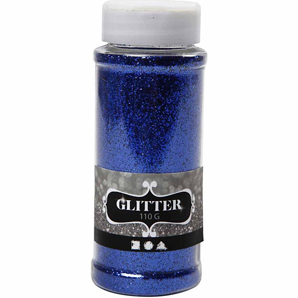 Create Craft - Glitter 110g Blue  -Tub with shaker top.