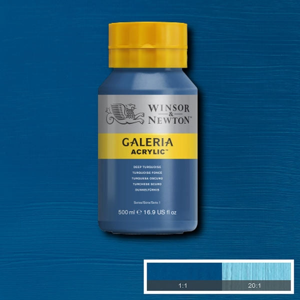 Winsor e Newton - Colore acrilico Galeria - 500 ml - DEEP TURQUISE