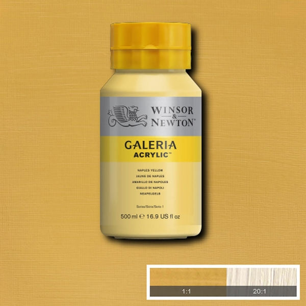 Winsor e Newton - Colore acrilico Galeria - 500 ml - Naples Yellow