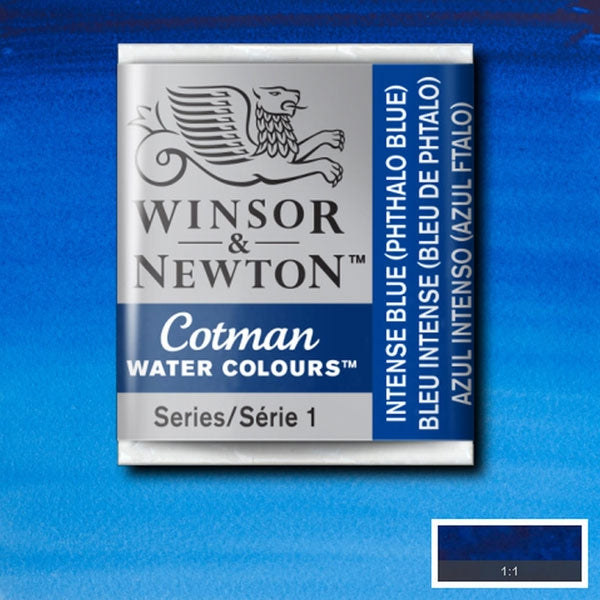 Winsor et Newton - Cotman Watercolor Half Pan - Blue intense