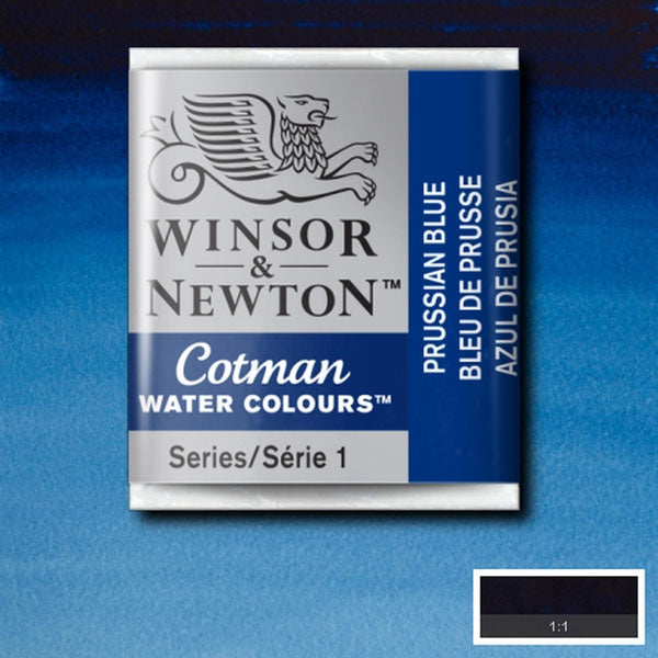 Winsor et Newton - Cotman Watercolor Half Pan - Prussian Blue