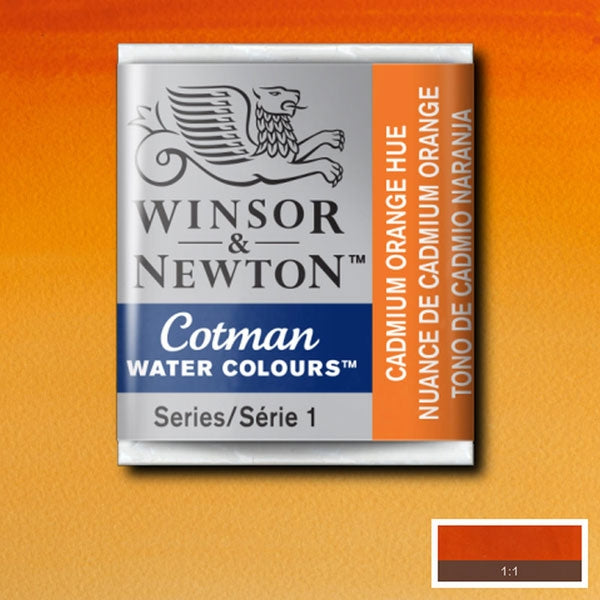 Winsor et Newton - Cotman Watercolor Half Pan - Cadmium Orange