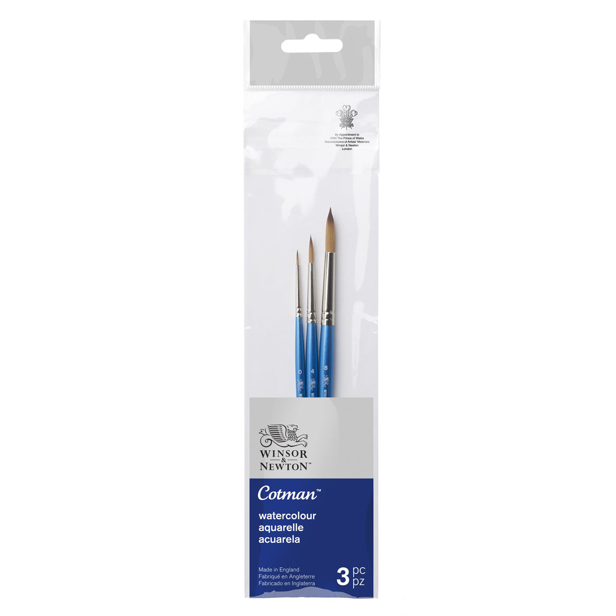 Winsor & Newton - Cotman Watercolour Short Handle Set No2 - 3x Brushes