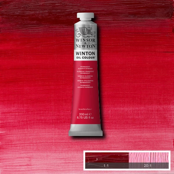 Winsor and Newton - Winton Oil Colour - 200ml - Permanent Alizarin Crimson (1)