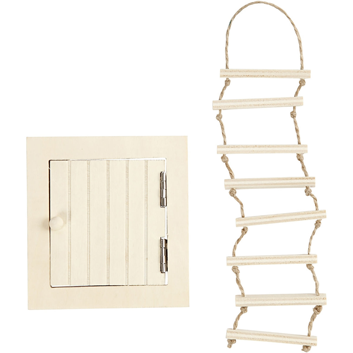 Craft - Elf Loft Ladder & Loft Door Holz Weihnachtskit 9x20cm