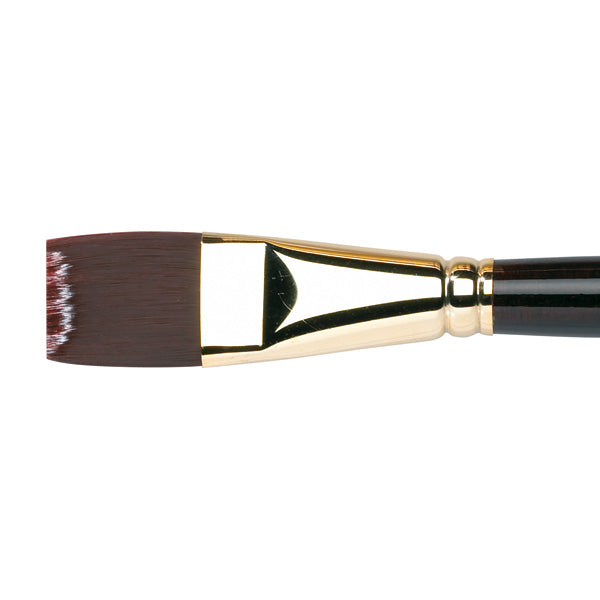 Winsor and Newton - Galeria Short Flat-Bright Long Handle Brush - No. 28