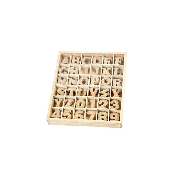 Create Craft - Letters and Numbers -4 cm -MDF -288 assorted