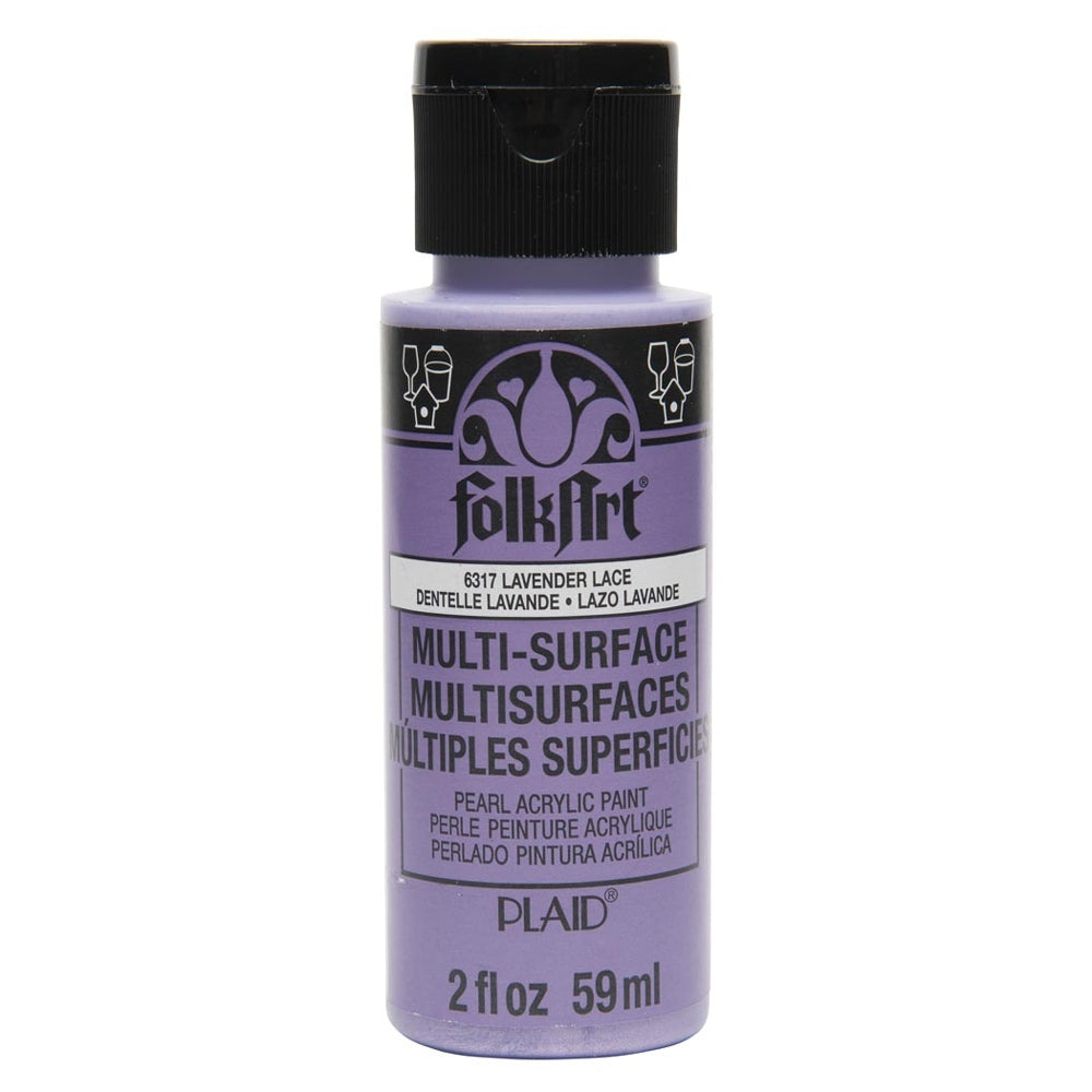 Folkart - Multi -Oberflächen -Acrylfarbe - 2oz - Perle Lavendelspitze