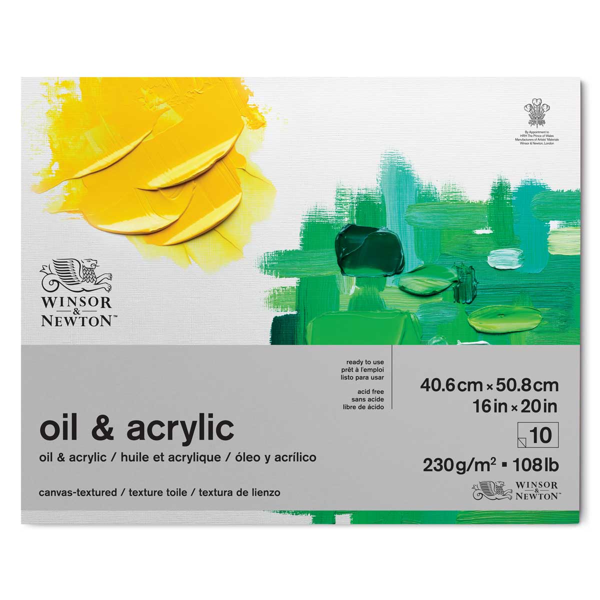 Winsor and Newton - Bloc d’huile et d’acrylique - 16 x 20 » 230gsm - 10 feuilles