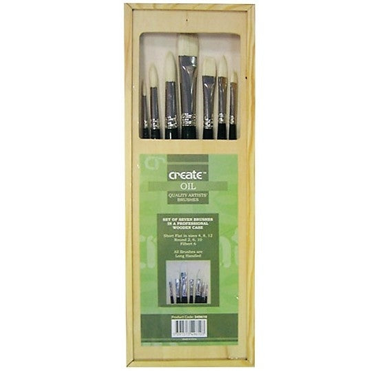 Crea - Set di spazzole in legno a olio
